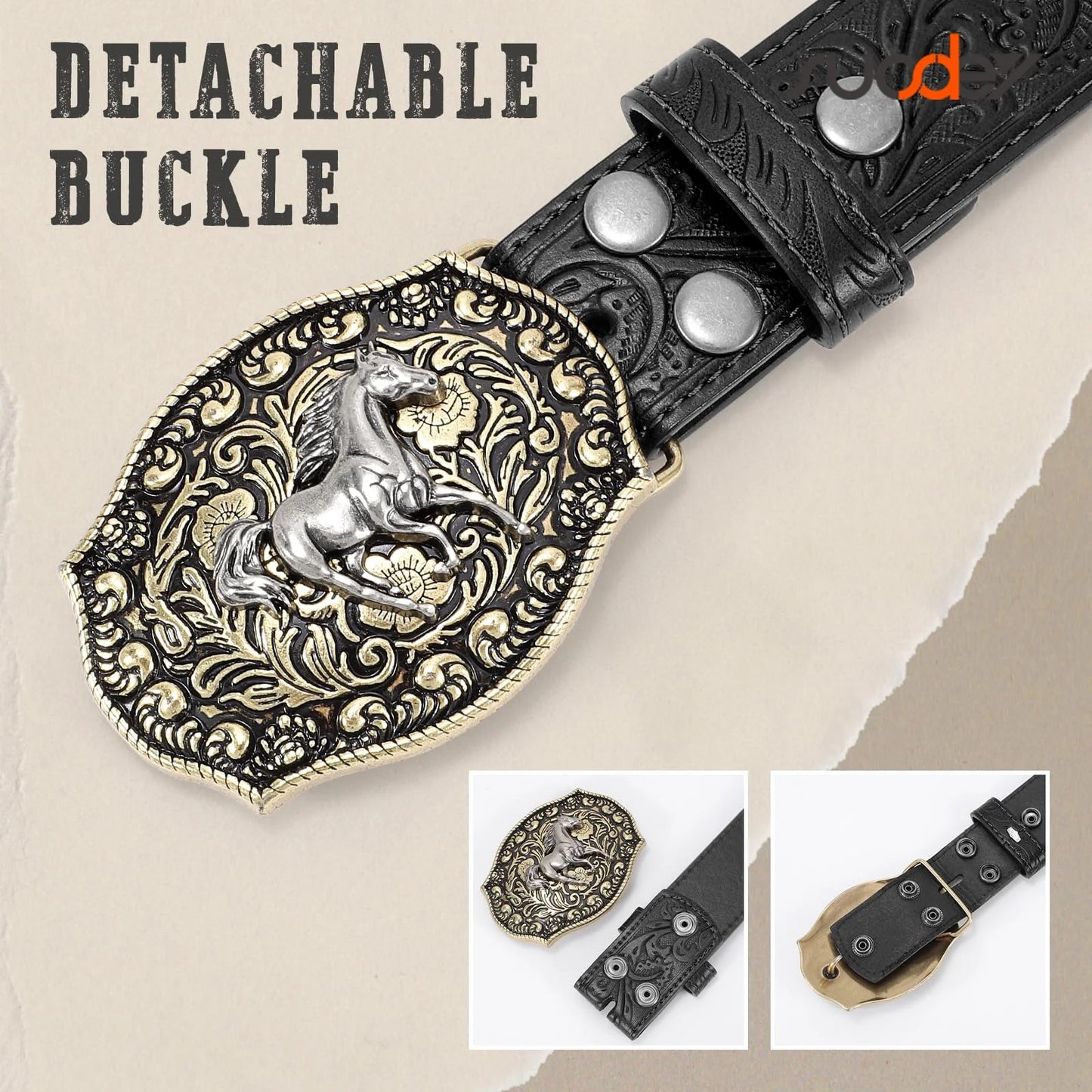 Cowboy Belts for Men Women Western Belts Cowgirl Embossed Belt Country Belts for Jeans Christmas Gifts