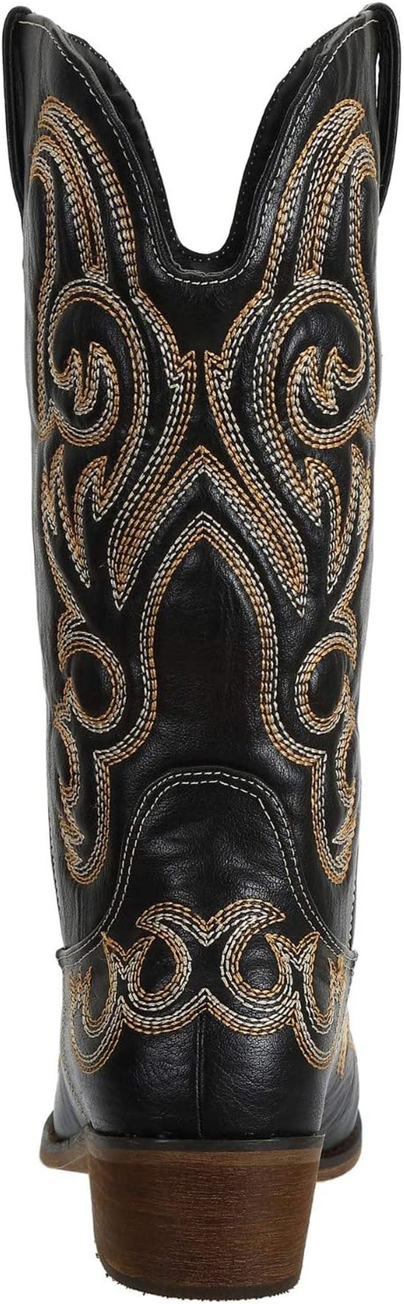 Ladies Cowboy Boots for Women Wide Calf Fashion Western Cowgirl Boots Pointy Toe