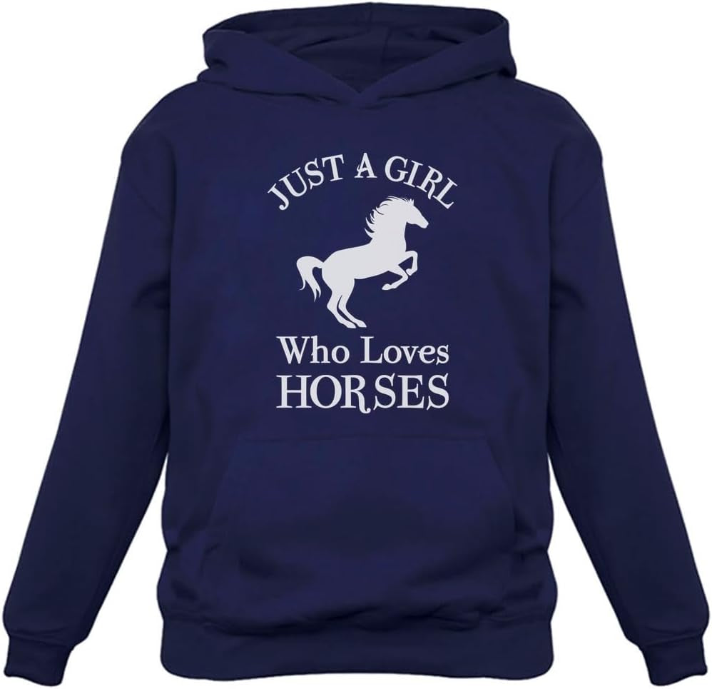Just a Girl Who Loves Horses Hoodie - Equestrian Hoodies for Women & Teen Girls - Gift for Riders & Fans