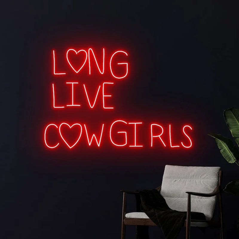Long Live Cowgirl Led Sign, Cowgirl Neon Sign, Western Cowboy Girl Neon Light
