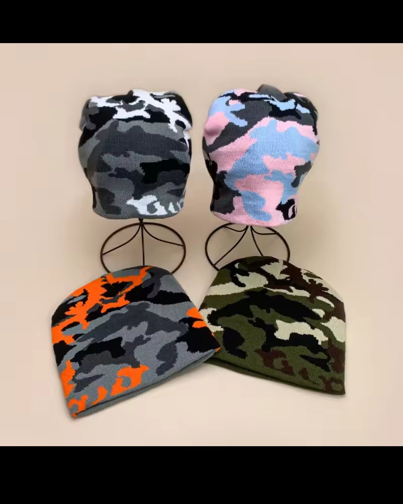 Camouflage Retro Fashion Beanies