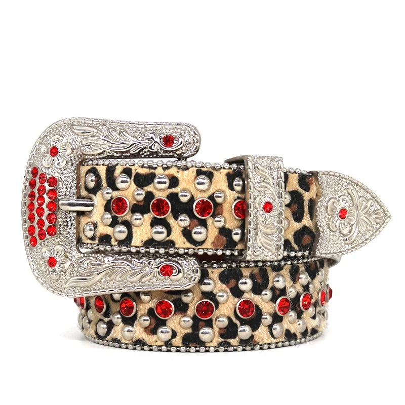 Studded Elastic Waist Accessories Men's Women's Fashionable Designer Luxury Pants High Quality Rhinestone Diamond Alloy Bb Belts