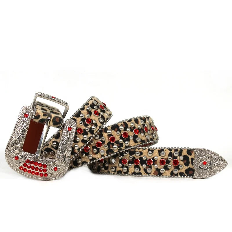 Studded Elastic Waist Accessories Men's Women's Fashionable Designer Luxury Pants High Quality Rhinestone Diamond Alloy Bb Belts