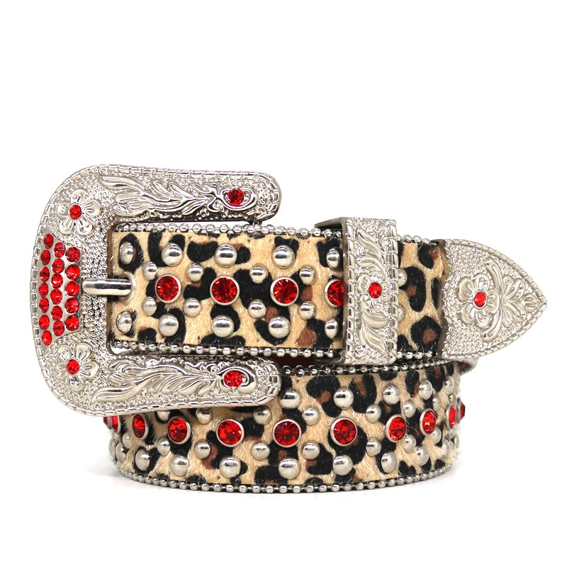 Studded Elastic Waist Accessories Men's Women's Fashionable Designer Luxury Pants High Quality Rhinestone Diamond Alloy Bb Belts