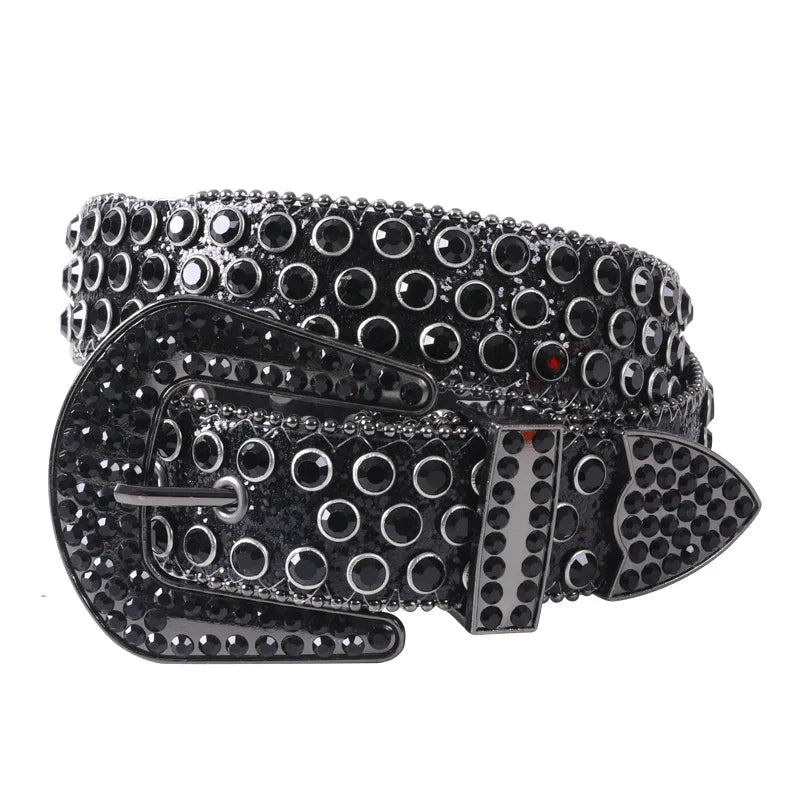 Rhinestone Women Belt Fashion Full Diamonds Versatile Waistband Clothing Accessories Luxury Senior Gothic Style Student bb Belt