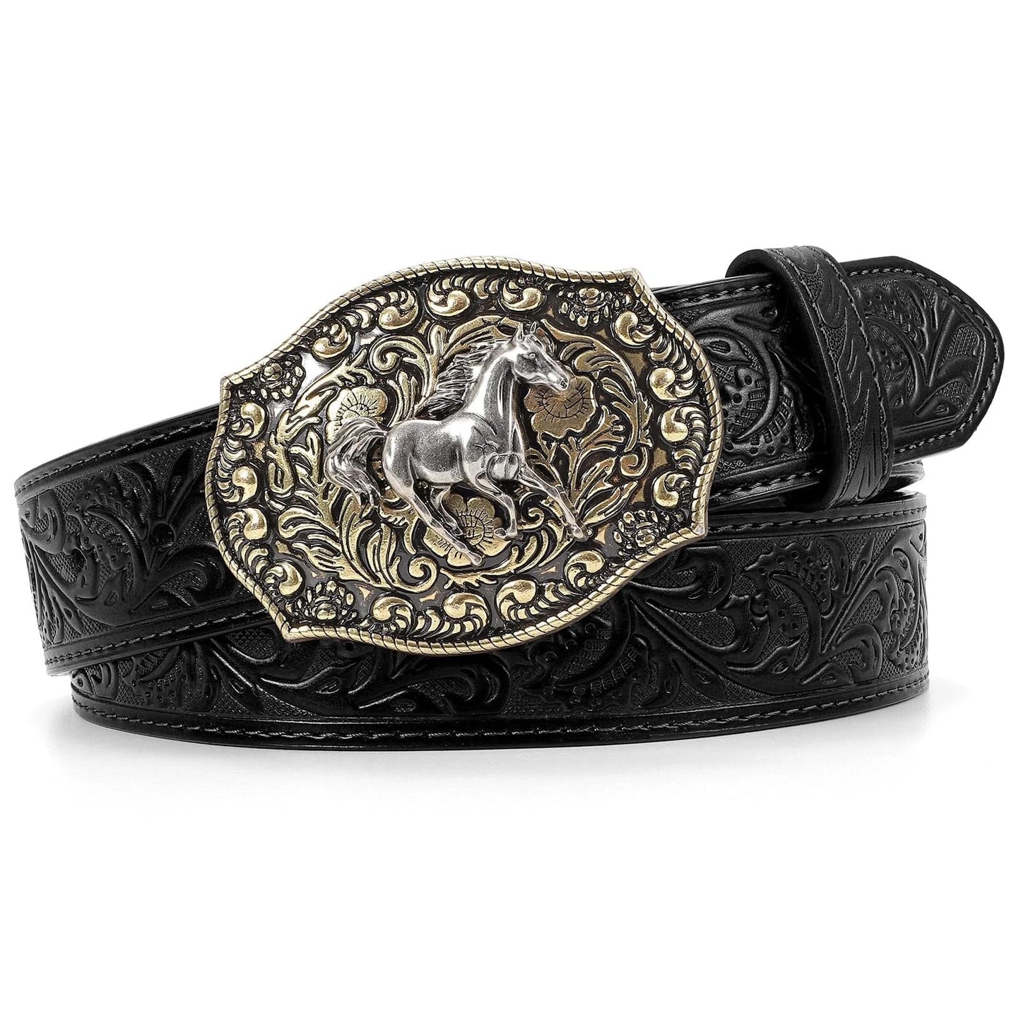Cowboy Belts for Men Women Western Belts Cowgirl Embossed Belt Country Belts for Jeans Christmas Gifts