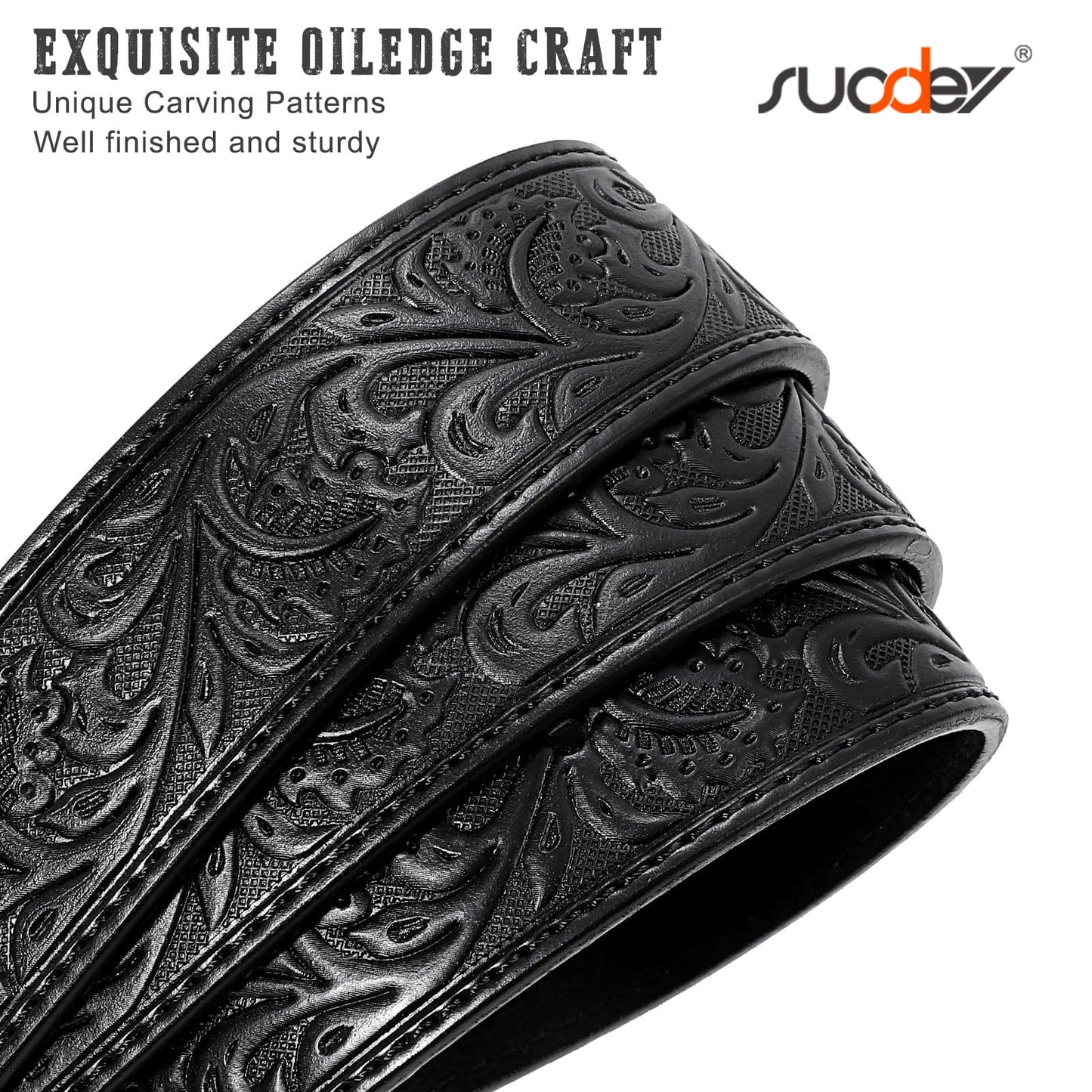 Cowboy Belts for Men Women Western Belts Cowgirl Embossed Belt Country Belts for Jeans Christmas Gifts
