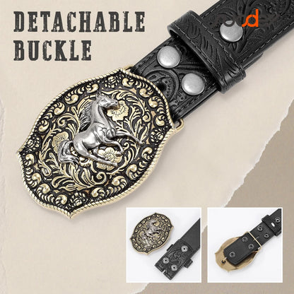 Cowboy Belts for Men Women Western Belts Cowgirl Embossed Belt Country Belts for Jeans Christmas Gifts