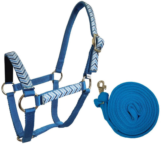 Patterned Nylon Mini Horse Halters with Matching 7’ Lead