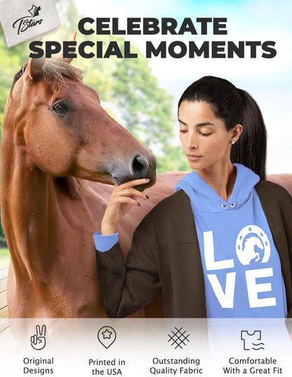 Just a Girl Who Loves Horses Hoodie - Equestrian Hoodies for Women & Teen Girls - Gift for Riders & Fans
