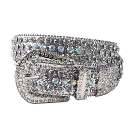 Rhinestone Women Belt Fashion Full Diamonds Versatile Waistband Clothing Accessories Luxury Senior Gothic Style Student bb Belt