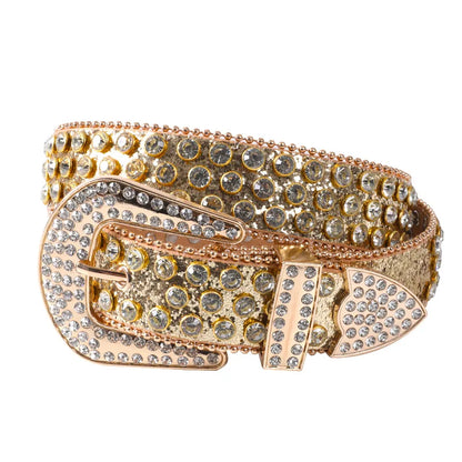 Rhinestone Women Belt Fashion Full Diamonds Versatile Waistband Clothing Accessories Luxury Senior Gothic Style Student bb Belt