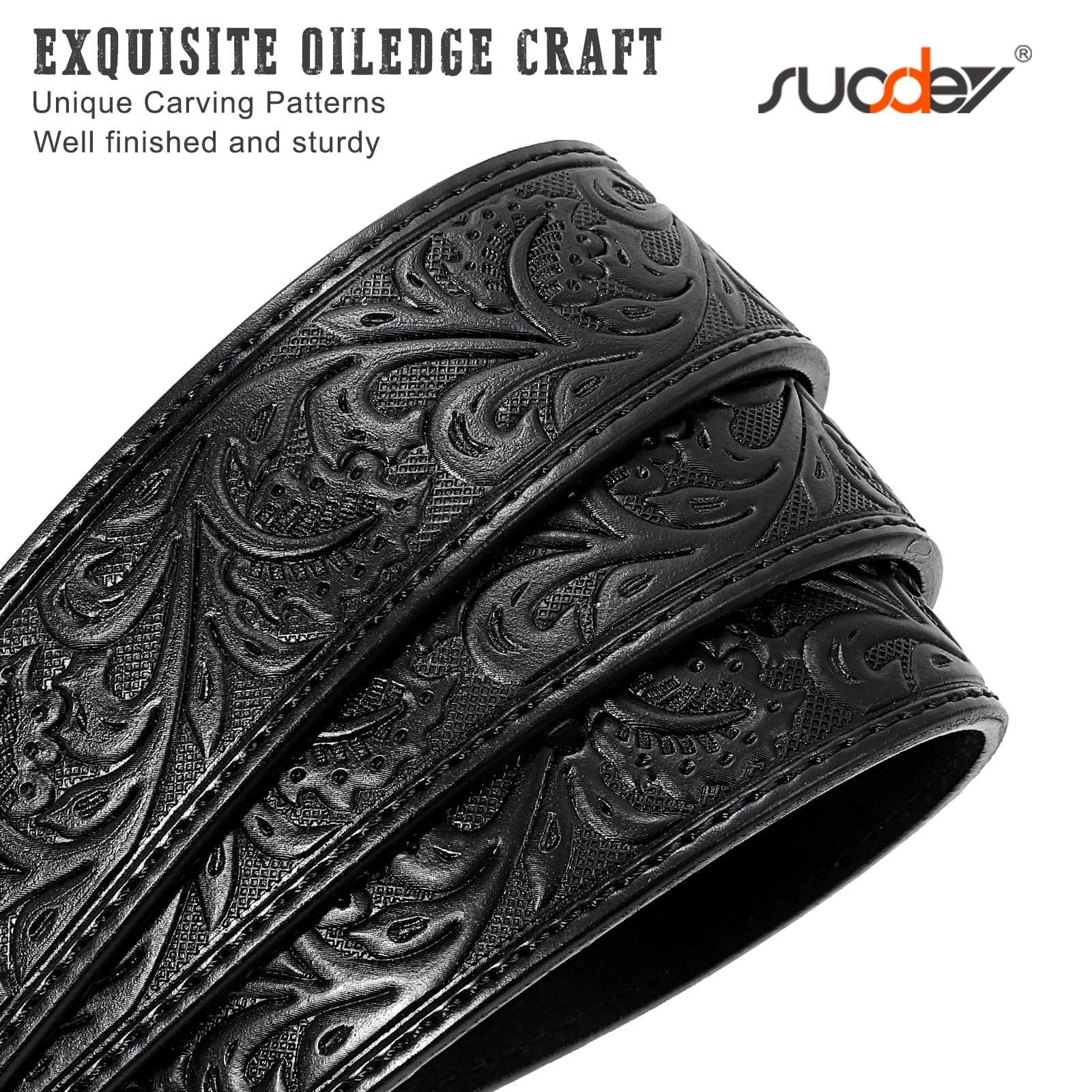 Cowboy Belts for Men Women Western Belts Cowgirl Embossed Belt Country Belts for Jeans Christmas Gifts