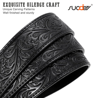 Cowboy Belts for Men Women Western Belts Cowgirl Embossed Belt Country Belts for Jeans Christmas Gifts